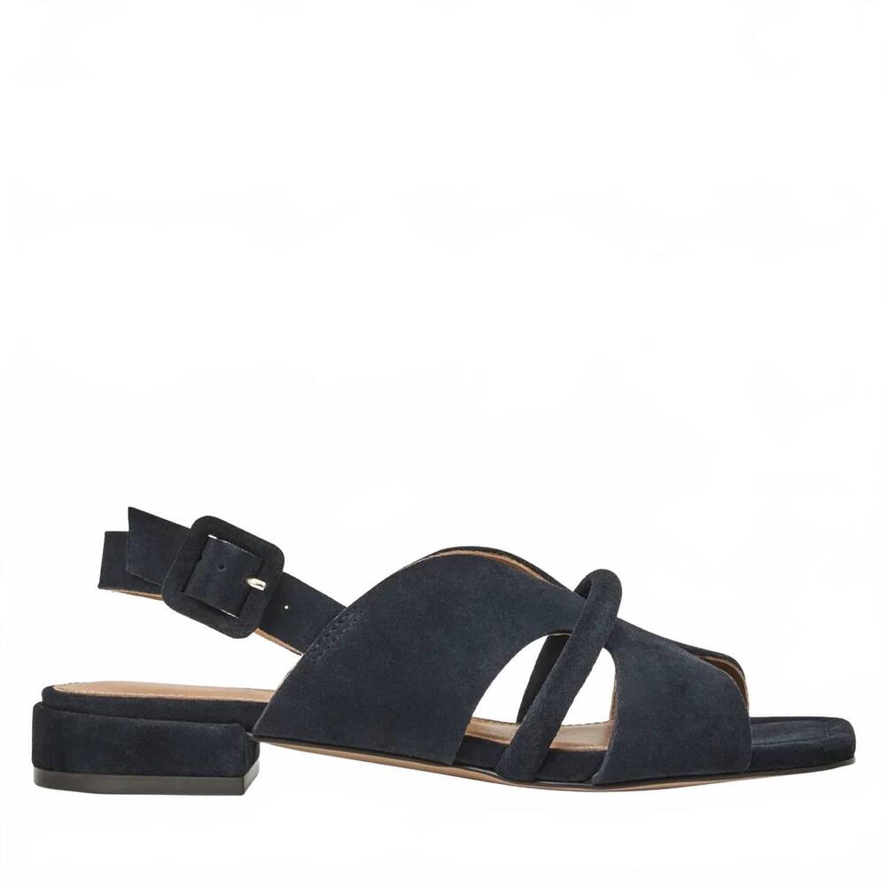 NEW ANDRE ASSOUS women's journee sandal in navy suede